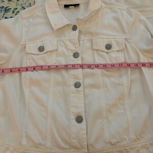 Lane Bryant White denim jacket